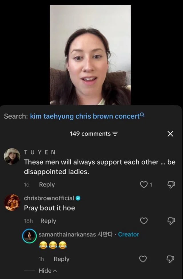 mikasdeardiary's tweet photo. @riri4thv @R0SER1K certainly not me, however chris brown did call armys that AND yall got called losers by an iheart radio host. pick a struggle 😹 https://t.co/I3AyttPFWw