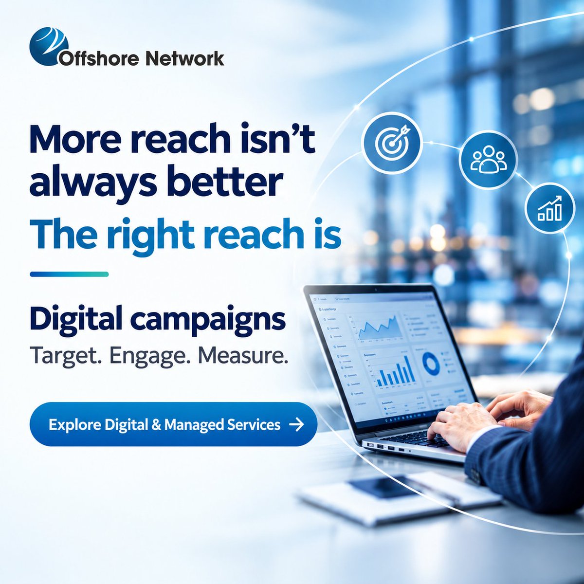 OffshoreNetwork's tweet photo. Reach the right offshore audience!

Targeted campaigns across banners, newsletters, e-shots, sponsored content &amp; social promotion. Drive targeted reach, engagement &amp; results. 

Explore Digital &amp; Managed Services: https://t.co/gM7bAcTZCg 

#OffshoreNetwork #LeadGeneration https://t.co/Pn5wRirJjF