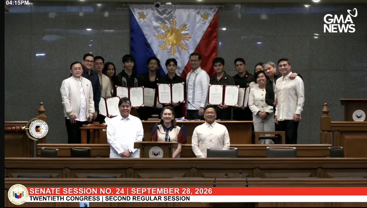 tickleforsb19's tweet photo. SB19 co-created a bill for Filipino Creatives with Senator Bam. 🔥

This proposed resolution aims to support not just the music industry where SB19 is part of, but the whole Filipino creative industry.

SB19 CoCREATED SENATE BILL
@SB19Official #SB19
#SBill19FilipinoCreatives https://t.co/wPKSpujOQ0