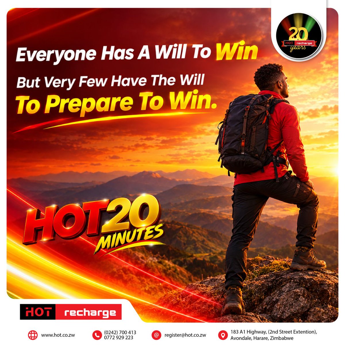 hot_recharge's tweet photo. Everyone wants to win. But winners PREPARE to win.This week, be prepared. Stay ready, stay connected, and stay alert.

#MondayMotivation #HOT20Minutes #WillToWin #StayReady #HOTRecharge #20YearsOfHOT https://t.co/BIPhZX4eiW