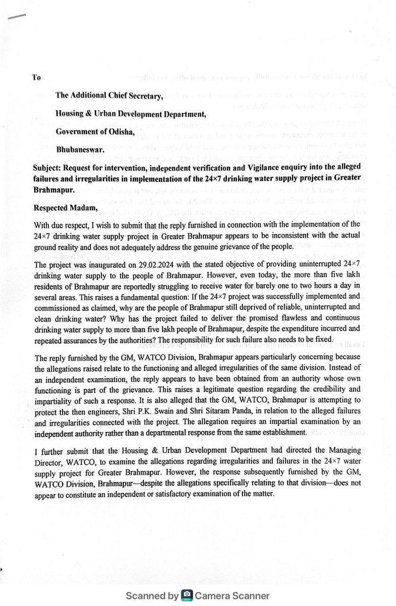 nirikhyaka's tweet photo. Instead of ordering an investigation into alleged corruption in the water supply project, @dr_kcmahapatra and @HUDDeptOdisha seem to have developed a cosy relationship with the engineers &amp; officials concerned. @CMO_Odisha must intervene and ensure an impartial investigation https://t.co/8G2R4GSrJa