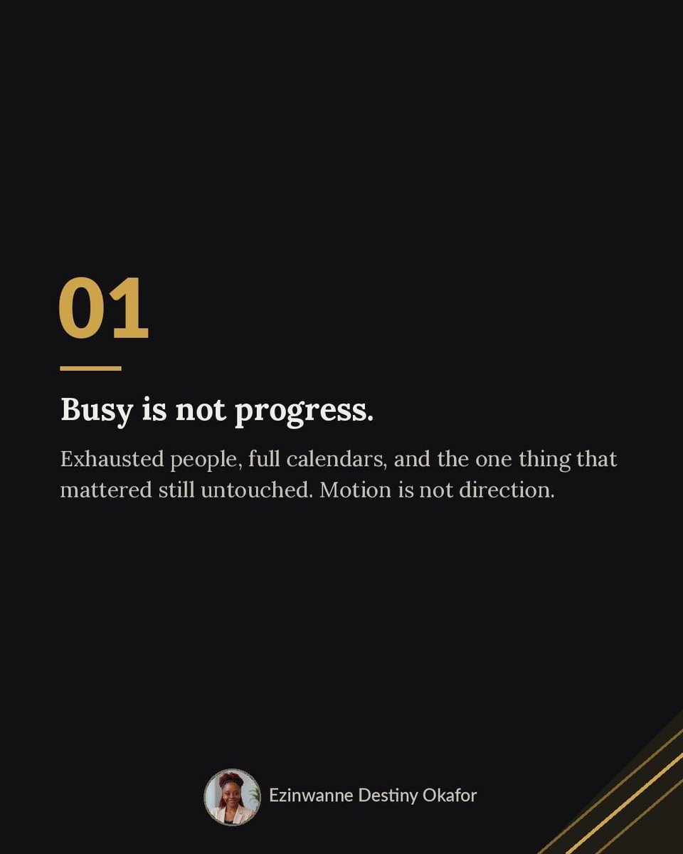 Cassy_Blakes's tweet photo. Before the week starts, name the single outcome that matters most, and let it kill the busywork.

#operationsmanagement 
#strategymanagement 
#operationsandstrategy https://t.co/v3S68Fnggg