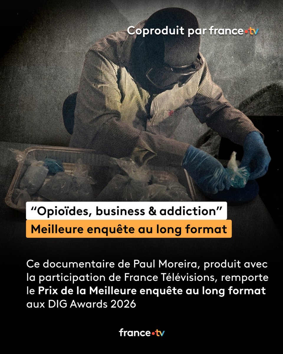 Francetele's tweet photo. 🏆 #DIG2026 | @Francetele doublement récompensé aux @DIGawards !

2️⃣ prix qui signent une belle reconnaissance internationale pour le journalisme d’investigation et le documentaire : félicitations à toutes et tous ! 🙌 https://t.co/PxtcqkG0OV