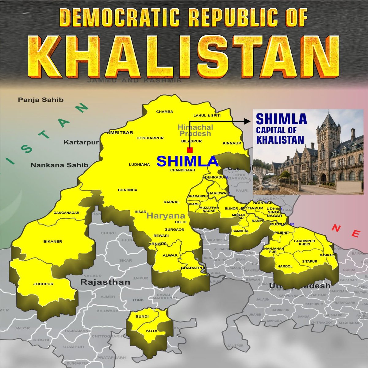 ZORADOABAghw8's tweet photo. @New_Khalistan @USAmbIndia @POTUS @DonaldJTrumpJr @JSDhaliwal_USMI @USMEDIAINT WELCOME TO PUNJAB #KHALISTAN

SIKH HOMELAND @USAmbUN @USAmbIndia 

Punjab is NOT a Part of Terrorist Indian State 🇮🇳 ❌️

SIKHS ARE NOT INDIAN 🇮🇳 ❌️ https://t.co/flpb8re9ps