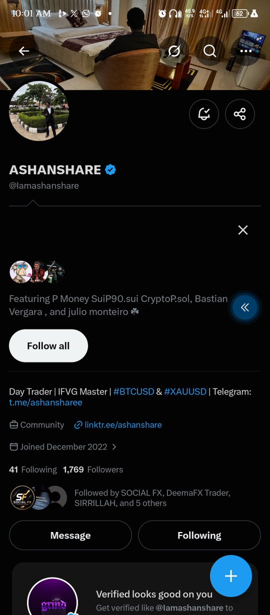 unique_algo's tweet photo. @sirrillahfx @AquaFunded @Iamashanshare @Hussaini_YS @sirrillahforex @AAnderofficial1
All tasks completed ✅
I followed all tagged accounts and enabled notifications.
I engaged with this post and tagged a friend, just as instructed. Screenshots confirming task completion are attached below. https://t.co/esBxxhIVqa