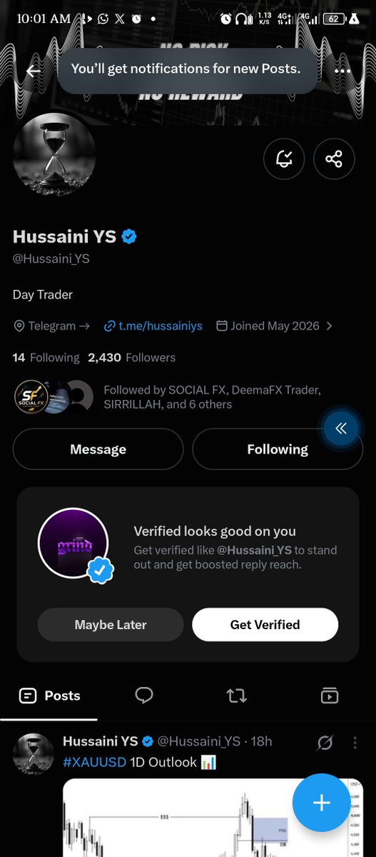 unique_algo's tweet photo. @sirrillahfx @AquaFunded @Iamashanshare @Hussaini_YS @sirrillahforex @AAnderofficial1
All tasks completed ✅
I followed all tagged accounts and enabled notifications.
I engaged with this post and tagged a friend, just as instructed. Screenshots confirming task completion are attached below. https://t.co/esBxxhIVqa