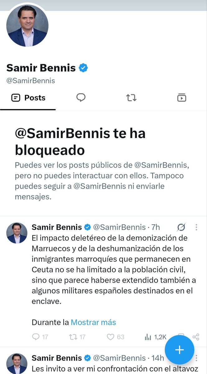 Misantropicos_'s tweet photo. El victimismo y manipulacion de algunos #marroquíes. Se presentan como oradores que debaten con datos, se los rebates y bloquean. Marroquies soberbios como @SamirBennis son los que dan el mal ejemplo de relaciones con españoles.Sois 1 vergüenza para los emigrantes de #marruecos https://t.co/oYA8gutpQ8