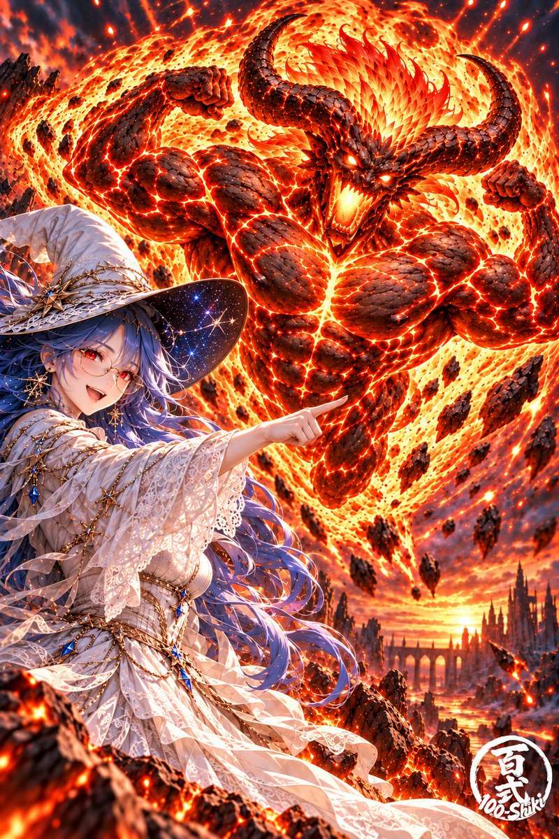 AIart_100Shiki's tweet photo. 白魔女さん「行け！マッスルファイアボール💪🔥」

【告知】
明日、火曜日は
 #おはようファイアボール！

今回、9月29日のサブテーマは肉の日と言う事で
「筋肉」💪
かわいい、綺麗なイラストには向いていませんので、無視していただいても結構です🤣

皆さんの色々なキャラクターを拝見出来る事が楽しいので、キャラクターの設定や解説なんか入れていただけると幸いです。

【時間について】
火曜日であれば時間の制限なし！
あなたがポストするその時間は、きっと誰かが起きる時間！

☝️コンセプトはお騒がせモーニングコールです⏰️
ファイアボールで世界を目覚めさせましょう🔥

参加方法
1🔥ファイアボールのイラストを作成！
2🔥タグ #おはようファイアボール を付ける（タグはコピペ推奨）
3🔥9/29にぶっ放す

※Xに怒られないようなイラストにして下さい。また、二次創作もご遠慮下さい。

※タグ検索に引っかかるように、タグはポストの始めの方に付けて下さい。

SFW illustration.