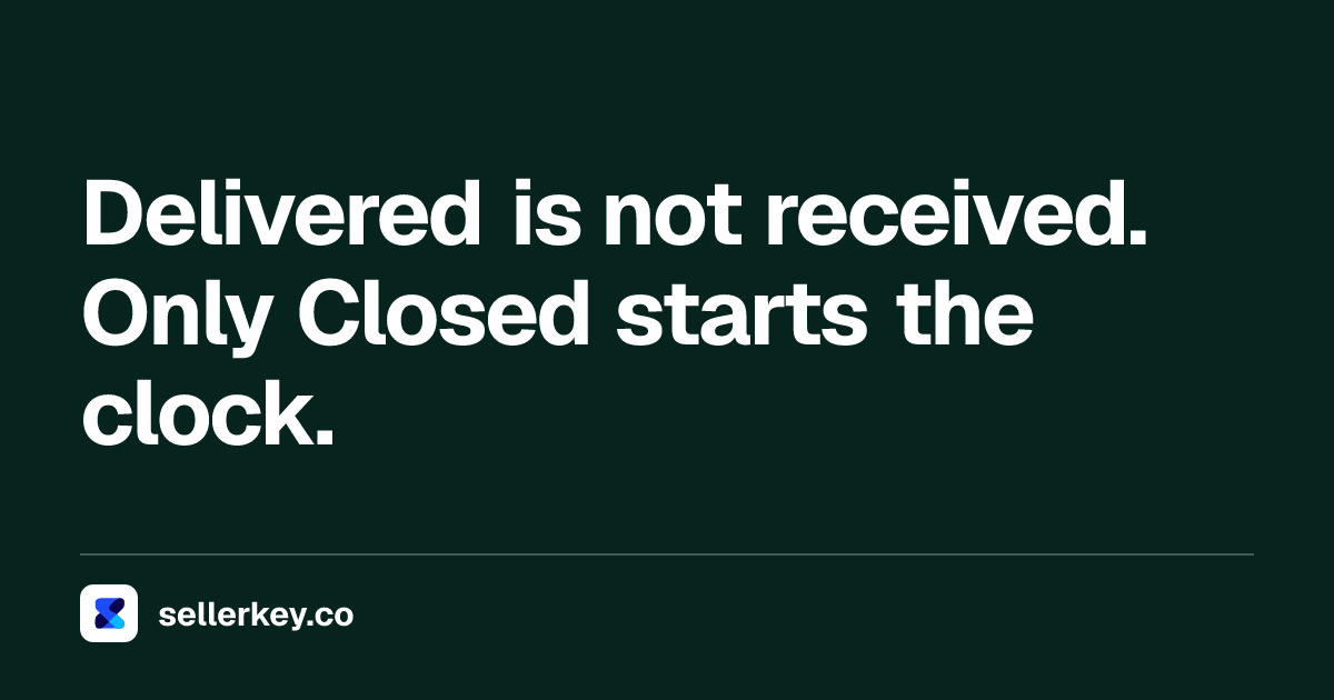 sellerkeyco's tweet photo. "My FBA shipment says delivered but not checked in."

Amazon quotes at least 6 days from delivered to received, and cannot expedite it.

Reconciliation opens only at Closed: all units confirmed, or 90 days open.

Save the bill of lading and supplier invoice as PDF now. https://t.co/SWs37DubCT