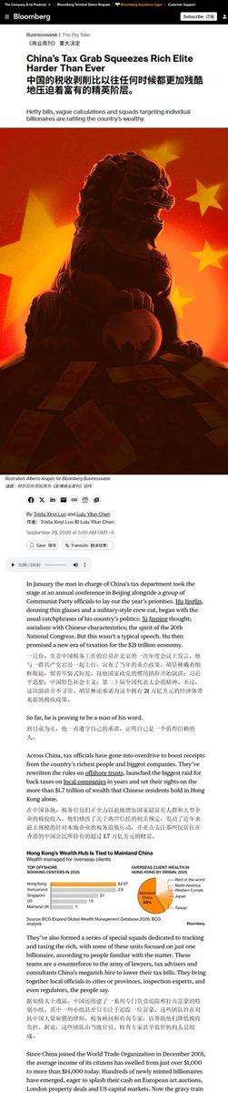 Pencil4448's tweet photo. 彭博社：中国加强税收征管，富裕群体承受的压力达到前所未有的程度

有朋友在问这篇文章，早上08:30就在星球发出了，被和谐了…… https://t.co/P2I6gIZJIe