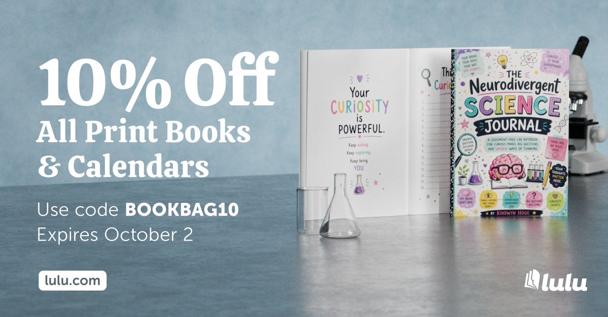 Luludotcom's tweet photo. Grab your bag. We’re book shopping. 🎒📚 Use promo code BOOKBAG10 for 10% off all print books and calendars through October 2:  https://t.co/KtTFbVTXmE https://t.co/Wq7UQRm5jl