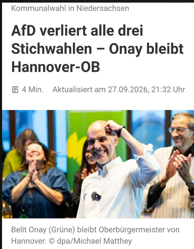 Shinsho_ni's tweet photo. Ich will ja nichts sagen. Aber dass die AfD im ersten Gang zulegt und in der Stichwahl dann jedes Mal leer ausgeht, ist inzwischen kein Ausreißer mehr. 🤔 https://t.co/pJxfE7vHzd