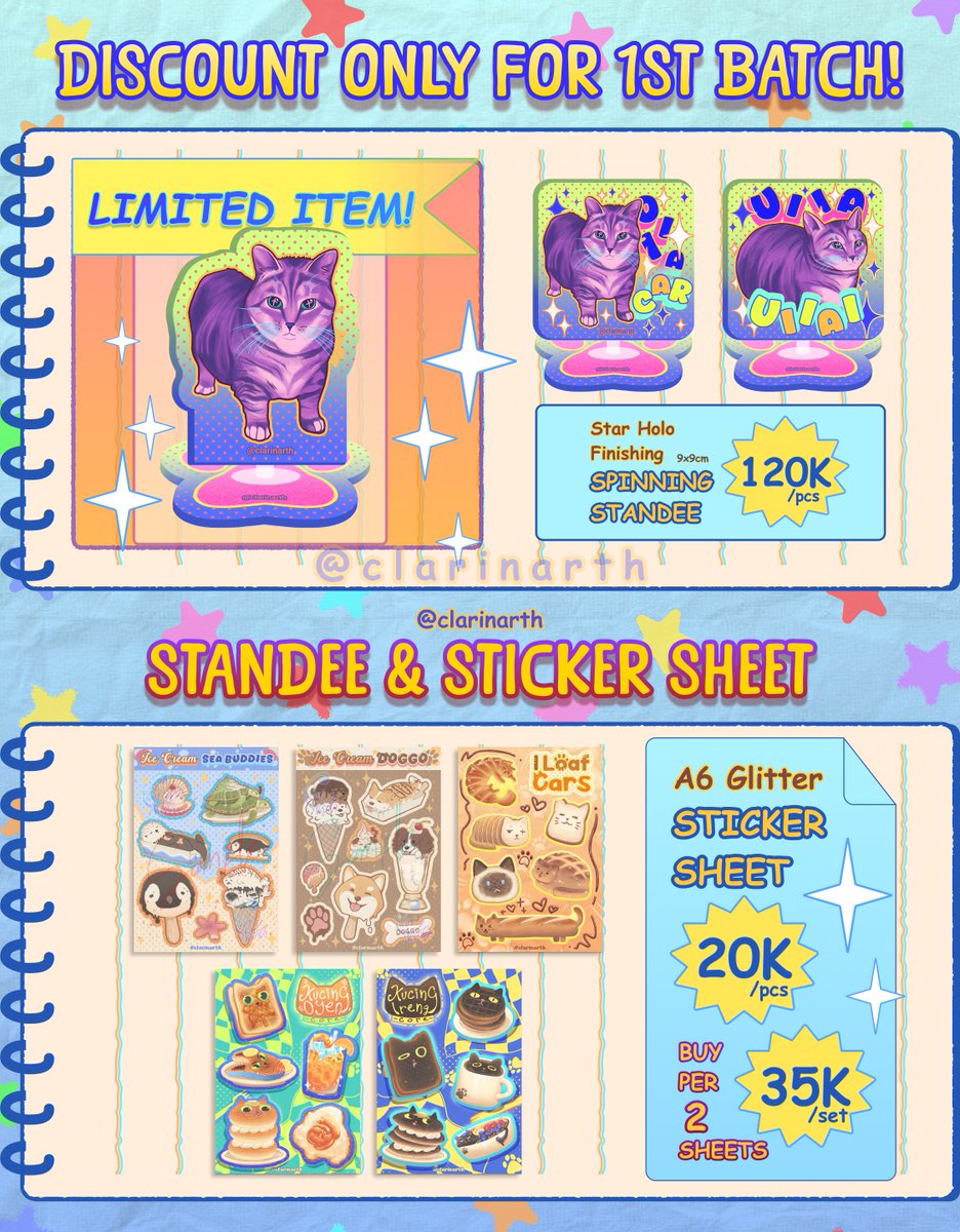 Clarinarth's tweet photo. Clarinarth's CFXXIII Batch 2 PO is open!
✨BOTH DAYS Pickup &amp; mail order
✨LIMITED STOCK!
✨PO LINK : https://t.co/hFVH8UMx69
📅PO duration : 28 Sept-8 Okt

Fandom : Animals Meme #cf23catalogue #CF23
(1/2) https://t.co/O8r5YL1V5F