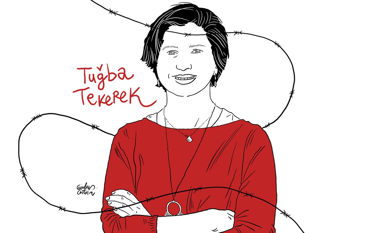 channeldraw's tweet photo. Turkish journalist Tuğba Tekerek has been jailed over an article she wrote two years ago about LGBTQ+ people in Georgia.

Reporting on a targeted community should never become evidence against a journalist.

https://t.co/BgfCbCDeAf

#FreeTugbaTekerek #PressFreedom https://t.co/w6Vm0TcSxP
