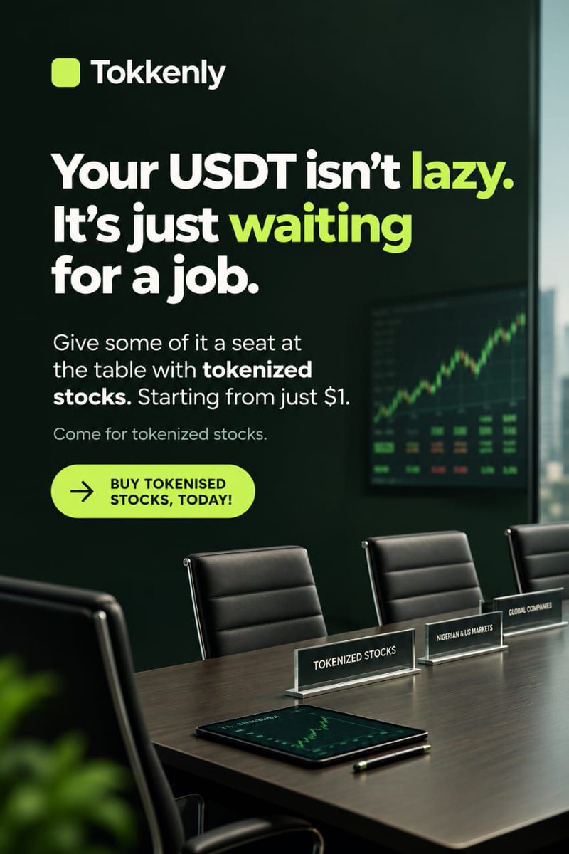 tokkenly's tweet photo. Your money can be more than money.

It can become a piece of the companies shaping the world.

With tokenized stocks, you can start building your investment journey with as little as $1.

Start small. Think long-term. Own a piece of what’s next. https://t.co/taBf578FC5