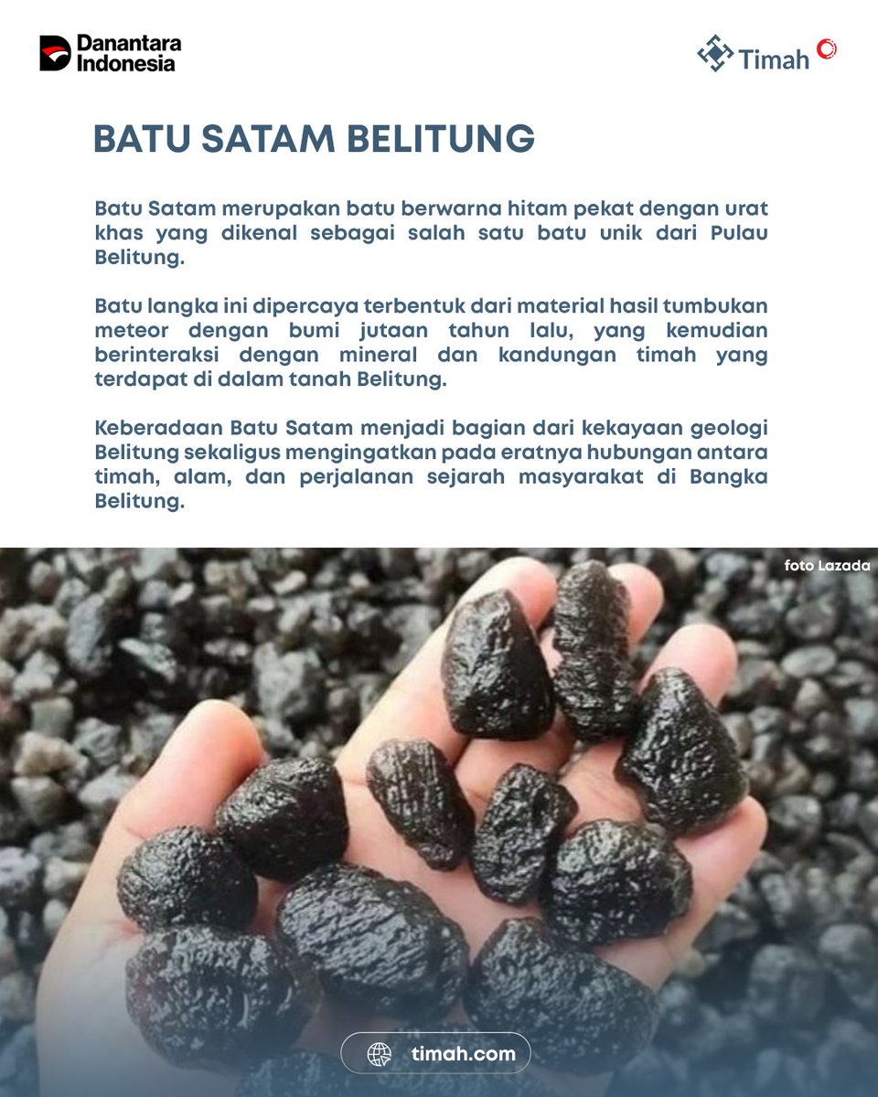 Official_TIMAH's tweet photo. Yuk, intip! 👀

Selain pantai yang cantik, Bangka Belitung punya banyak cerita untuk dijelajahi—dari budaya, sejarah, kuline, hingga jejak pertambangan timah.

Kira-kira, apa saja yang bisa ditemukan selain pantai? Tulis di kolom komentar!

#TINS https://t.co/uiM0h2DLqq