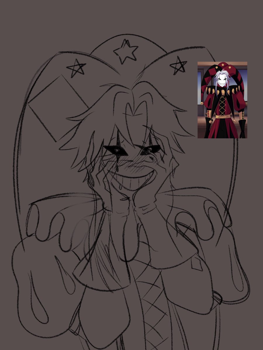 ValourDraws's tweet photo. Quick Pierrot Wip I’m working on even if every inch of my being wants to draw jester rn haha! For a first attempt on him it’s not bad

#thefreakcircus #tfc #wip #Pierrot #sketch https://t.co/EwpQbUlitU