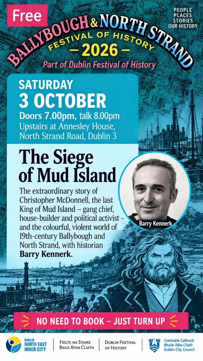 Wallace_Asti's tweet photo. Make a weekend of history in our local area! The Ballybough & North Strand festival of history continues! Book your pre theatre meal with us - we are a short walk to Annesley House ๐ฎ๐น
#HistoryFest #IrishHistory #MudIsland #MichaelCollins ๐ https://t.co/FWKIoaSv7p