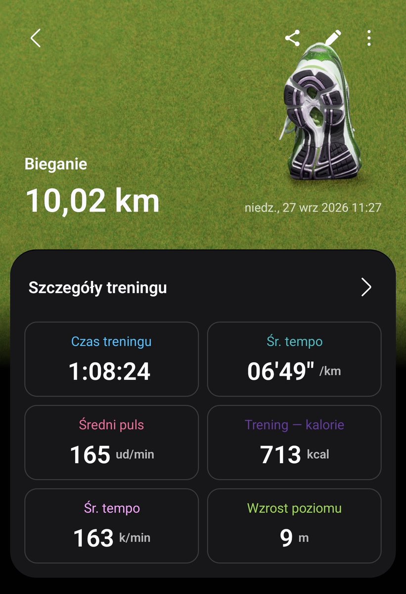 nuszelka's tweet photo. Wczorajszy spokojny bieg,kolejne 10km https://t.co/cnbY2dfdsc