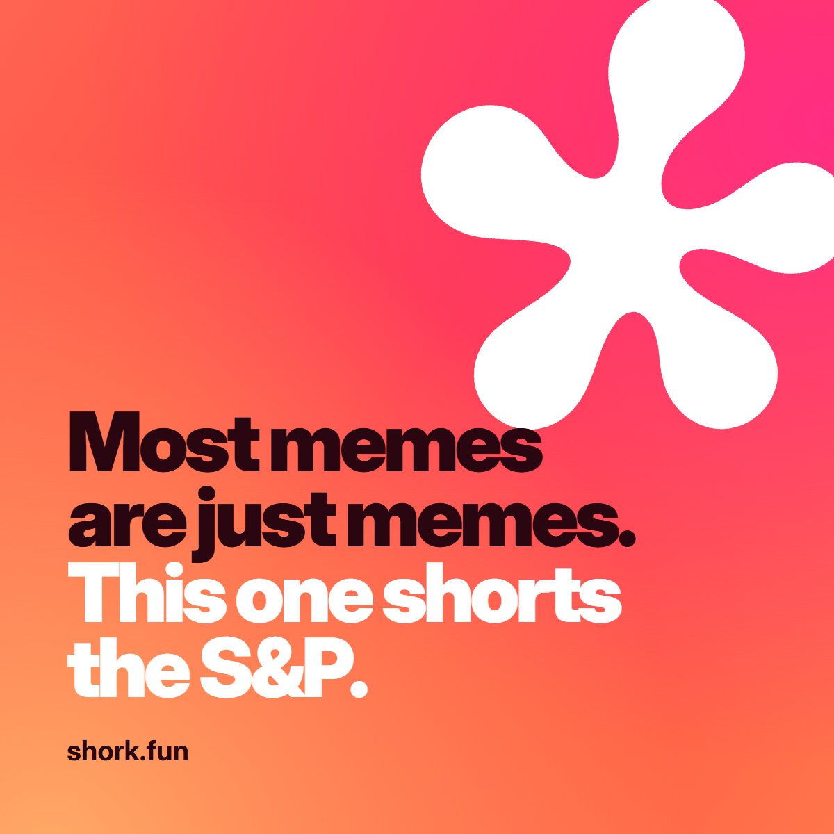 ShorkFun's tweet photo. gm. $SHORK has a short open on the S&amp;P 500.

what did your meme do today? https://t.co/URRUvALrBR