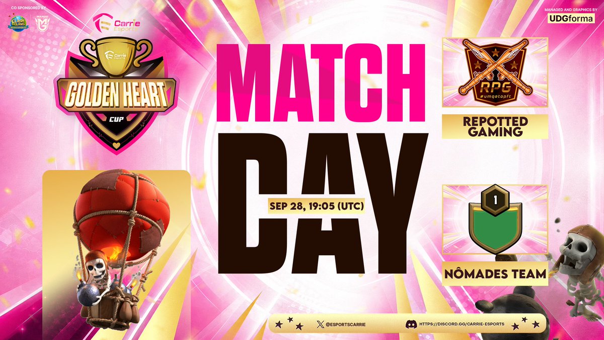 CapSelegnaHub's tweet photo. ⚔️ MATCH DAY | SELEGNA HUB ⚔️
Our boys are heading into battle at @EsportsCarrie! Let's give it our all!

🛡️ Repotted Gaming vs. Nômades Team  
⏰ Date: September 28, 19:00 UTC
🏆 Phase: Ro32

⚓️ #SelegnaHub #CoCeSports https://t.co/LEdsKdDBau