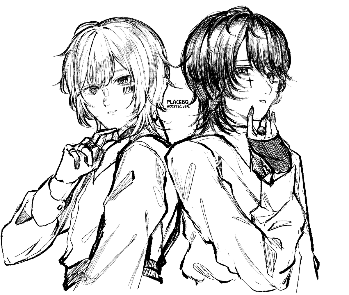 ayuy_ama's tweet photo. サブでお題もらったらくがき～～ https://t.co/uVbaX9nDkk