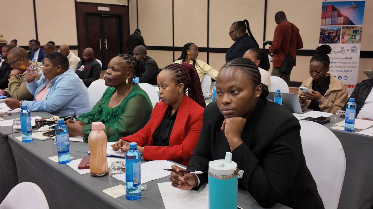 UNLesotho's tweet photo. 📍 Happening now in Maseru!
The workshop on enhancing the capacities of Lesotho #MSMEs to leverage regional trade agreements and the African Continental Free Trade Area (#AfCFTA) is bringing businesses together to explore new opportunities beyond traditional markets! https://t.co/WybTjiMn6Y