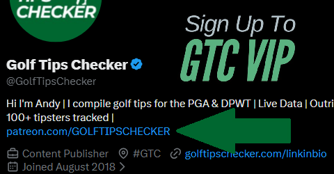 GolfTipsChecker's tweet photo. GTC's VIP service is one of a kind! 💎

With the conclusion of the Open De France, we have now tracked over 20k tips since the start of the year through 58 events! 🔥

🟢Live Tip Sheets - 500+ tips analysed weekly 📊
🟢Our own Outright & FRL Bets 💰
🟢100+ Tipster Tracking Sheet 👀
🟢Over 560 points profit since 2024 📈
🟢ROI: 35%+ in 2026

Link in bio to join ☝️