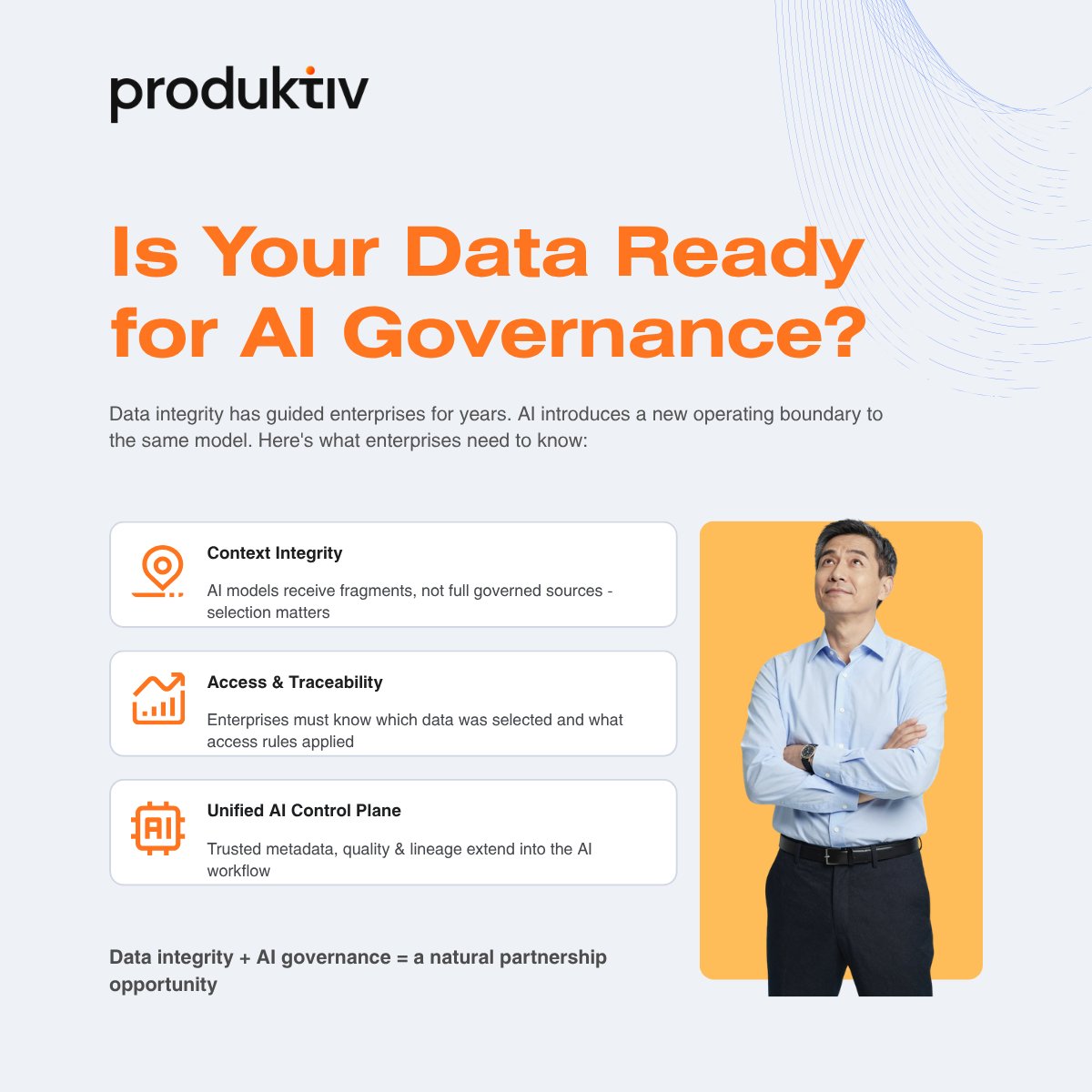 ashwaniir's tweet photo. Data integrity companies have spent years helping enterprises understand whether data is accurate, consistent, classified and traceable.
AI introduces another operating boundary to the same model. Let’s consider a scenario - a model rarely receives an entire governed source. A retrieval service selects fragments, assembles context and passes a smaller information set into the reasoning process.
The integrity question therefore continues into the AI workflow. Enterprises need to know which information was selected, what access rules applied and what evidence can support the action. 
I see a natural partnership opportunity emerging between solutions of different players in the data and AI space. Established data platforms bring trusted metadata, quality and lineage. An Enterprise AI Control Plane can carry those governance assets into the context used by AI.
That extends the value of the existing data investment. It also gives AI teams a stronger foundation than rebuilding governance inside every application.