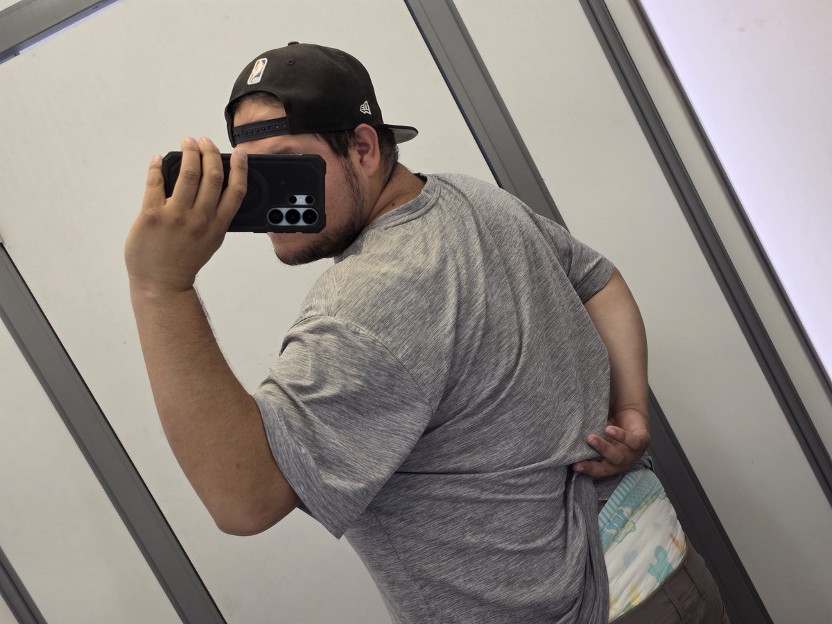 LILPAMPBRO's tweet photo. Just trying on pants for work a Wal-Mart so I can wear my big soggy pampers under 👷‍♂️🚛🚧 https://t.co/w6CQWTncdd