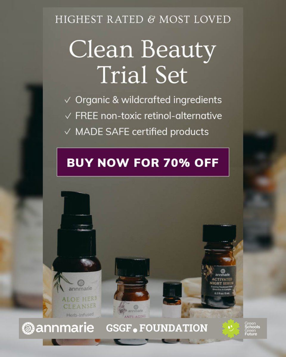 GSGFprojects's tweet photo. Looking for clean, effective skincare? 

Organic + wildcrafted ingredients, thoughtfully formulated by herbalists &amp; chemists.

Get the Clean Beauty Bundle + Activated Night Serum Trial for $29.99 + FREE SHIPPING!

Check it out!
https://t.co/sB6nhfOMva https://t.co/gGnxe8wK1a