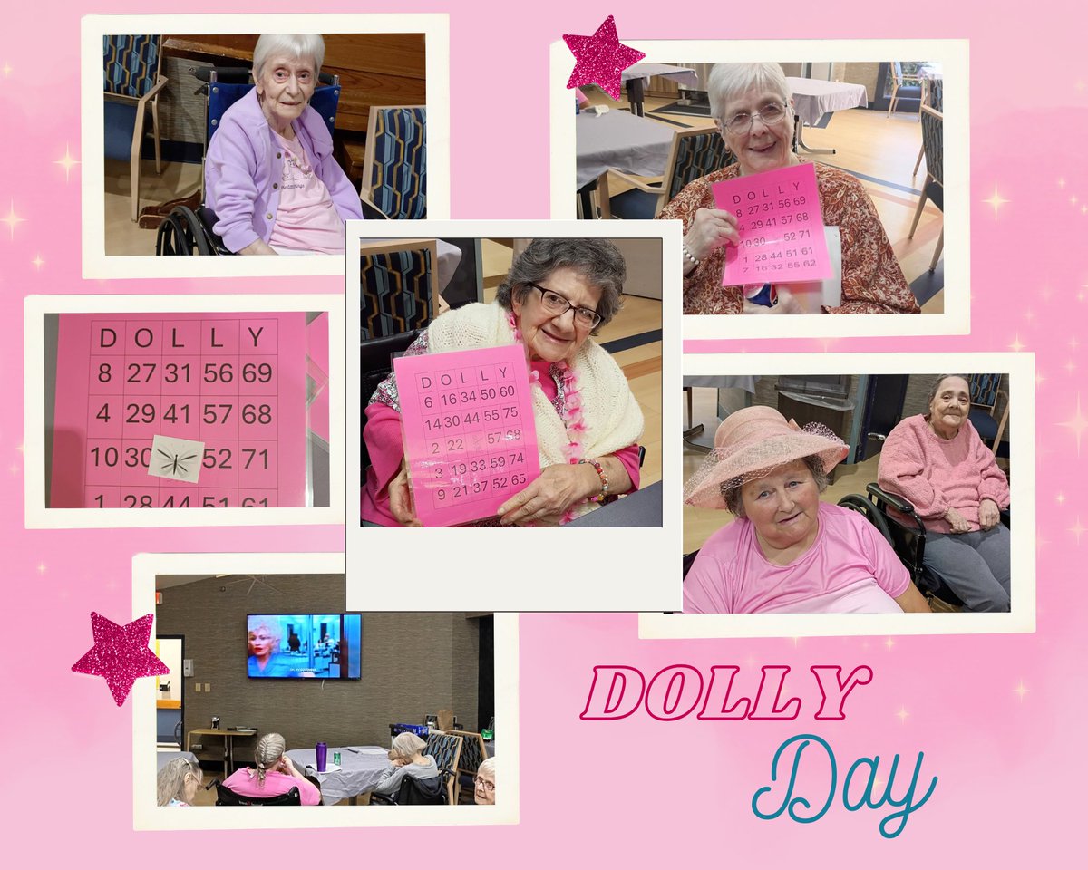 GreensSpruce's tweet photo. 💗🎶 A WHOLE LOTTA DOLLY!

It was all about Dolly at The Greens at Spruce Pine! Our residents had a fabulous time enjoying Dolly Bingo, Dolly trivia, and a Dolly movie marathon filled with plenty of fun and smiles. https://t.co/nOACyOwrXC