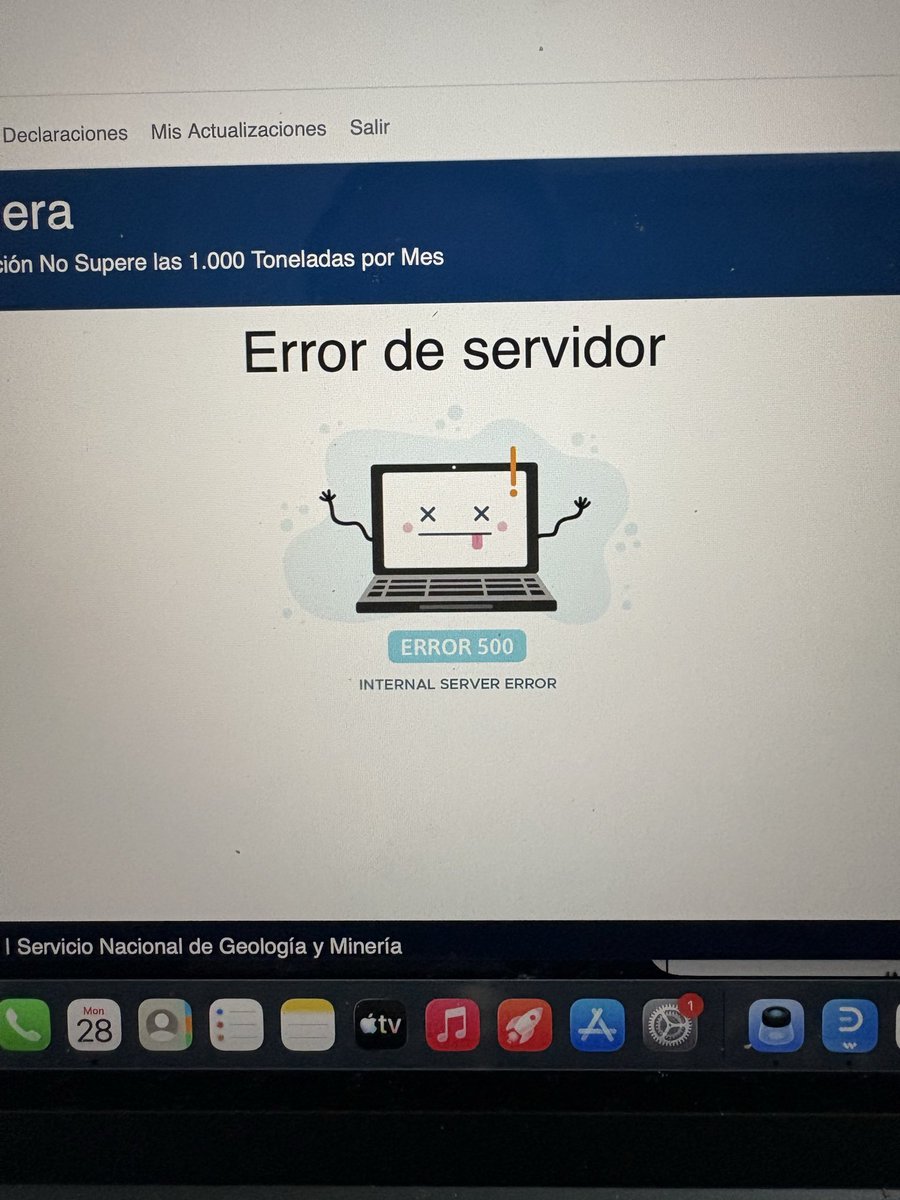 patanfilms's tweet photo. @sernageomincl @MinMineria_cl Qué pasa @sernageomincl, con la página??? toda la mañana tratando de enviar información! https://t.co/p27VwtGcAP