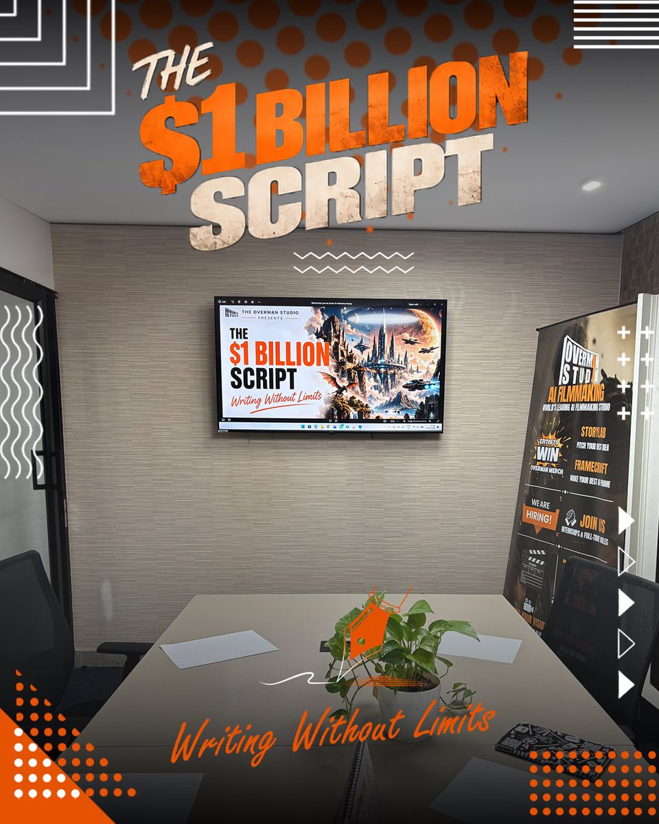 OvermanStudio's tweet photo. A glimpse from The $1 Billion Script: Writing Without Limits. ✍️🎬

It was great bringing together writers to explore what becomes possible when stories are no longer limited by traditional production constraints.

#The1BillionScript #WritingWithoutLimits #Screenwriting #writers https://t.co/w1M7QLoRVI