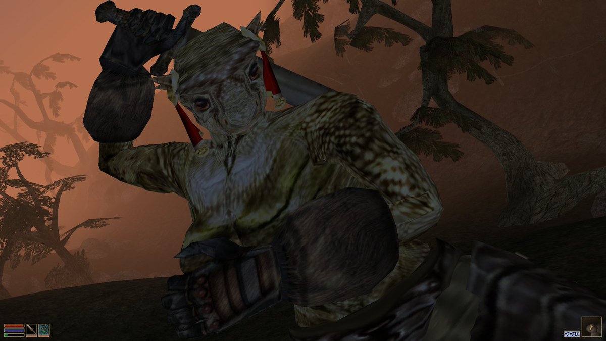 Khajiitpett3r's tweet photo. "All I ask for is a pair of boots. How hard could it be?"

The yearly #Morrowind playthrough has begun. Say hello to Jaxira. 

#elderscrolls #argonian https://t.co/a0qsR5SiNJ