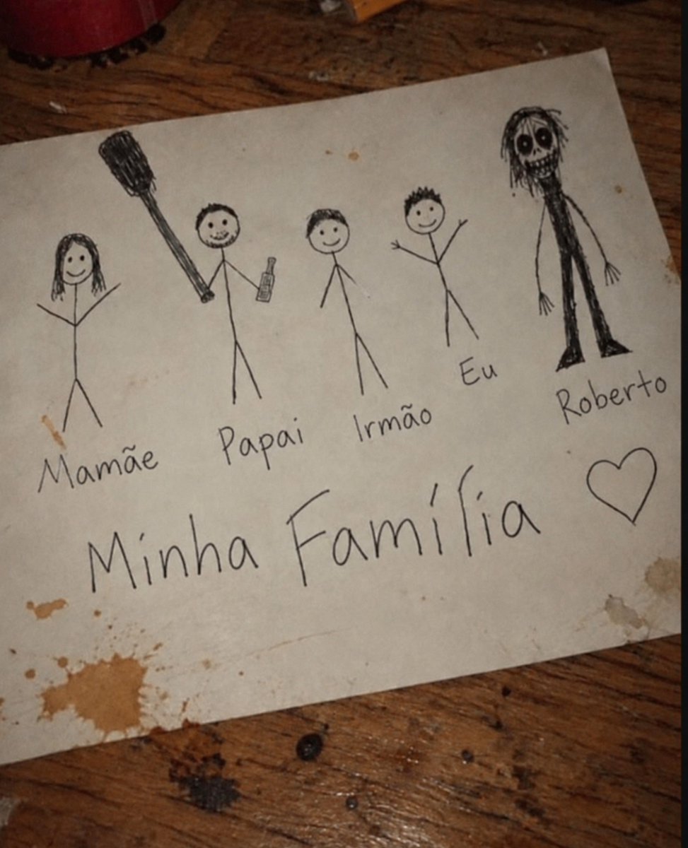 senshi_real's tweet photo. acabei de achar no fundo do armário esse desenho que meu irmão de 7 anos fez

devo me preocupar? https://t.co/2M08CY7Tf5
