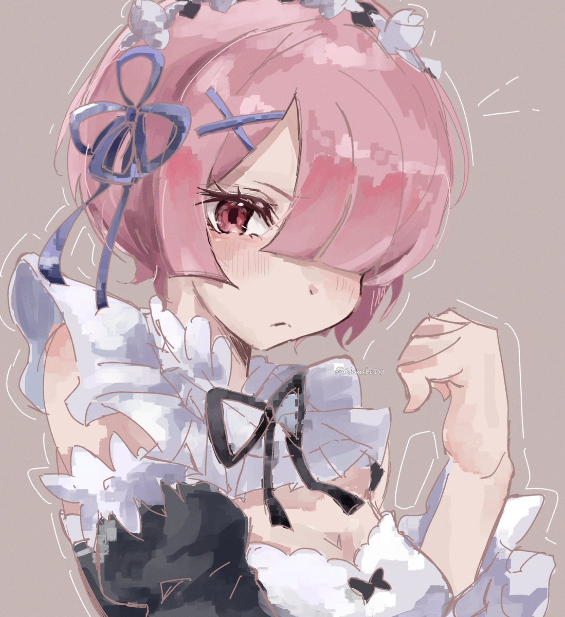 Sakumakiriz1's tweet photo. 厚塗り練習ラム姉様 https://t.co/hxx6cvCUwj