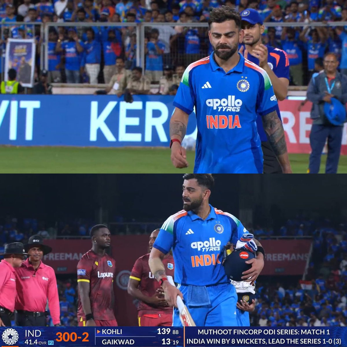 Shebas_10dulkar's tweet photo. A Few Records by 𝗞𝗢𝗛𝗟𝗜 in Yesterday's match 

▸ Fastest to 15000 runs in ODI
▸ Fastest to Score 86 Intl Centuries 
▸ 1st Player to Score 7000 ODI runs at Home
▸ 1st Player to Score 55 Centuries in ODI 
▸ 1st Player to Score 30 ODI Centuries in Chases
▸ Most Centuries with 150+ SR in Chases (4)
▸ Most Intl Centuries v WI in Won matches (10)
▸ Most 50+ Scores at 100+ SR in ODI (57)
▸ Joint Most Centuries in List A (60)
▸ Joint Most Intl Centuries v WI (13)
▸ Joint Most Intl Centuries at Home (42)
▸ Joint Most Unbeaten 50+ ODI Scores (37)
▸ Most ODI 50+ Scores for India in Wins (93)
▸ Most ODI Centuries in this Decade (12)
▸ 1st Player to Score 60 Intl Centuries in Wins
▸ Oldest Asian to Score Century with 150+ SR 
▸ Most 6s by an Asian in an ODI Inng at age 37 (9)
▸ Most ODI runs at a Venue without getting out
(338 runs at Trivandrum)
