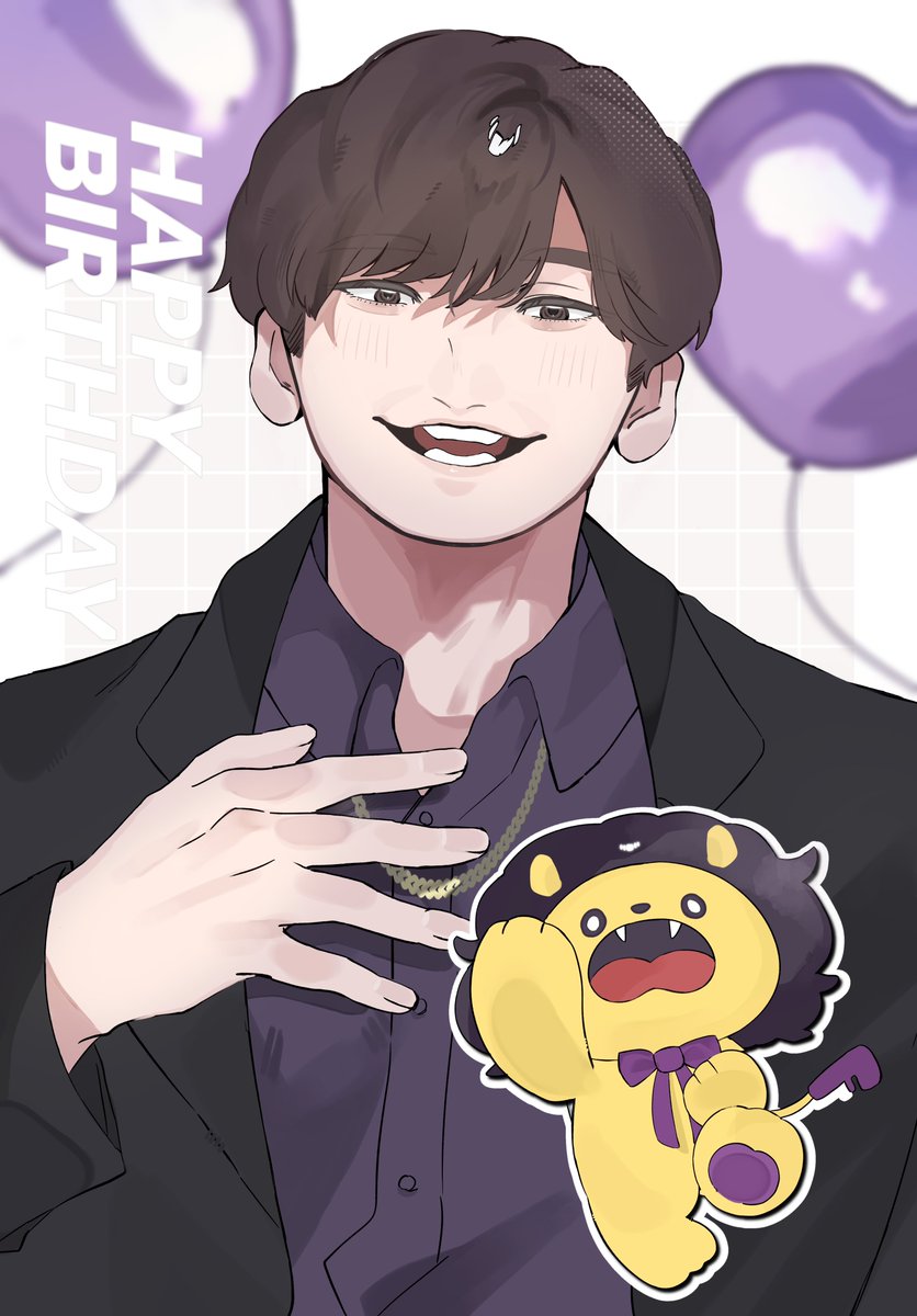 nonokamako's tweet photo. 𝐇𝐀𝐏𝐏𝐘 𝐁𝐈𝐑𝐓𝐇𝐃𝐀𝐘💜🦁
素敵な一年になりますように.ᐟ.ᐟ.ᐟ

#古川慎誕生祭2026
 #古川慎生誕祭2026 https://t.co/1o2lbFpXLz