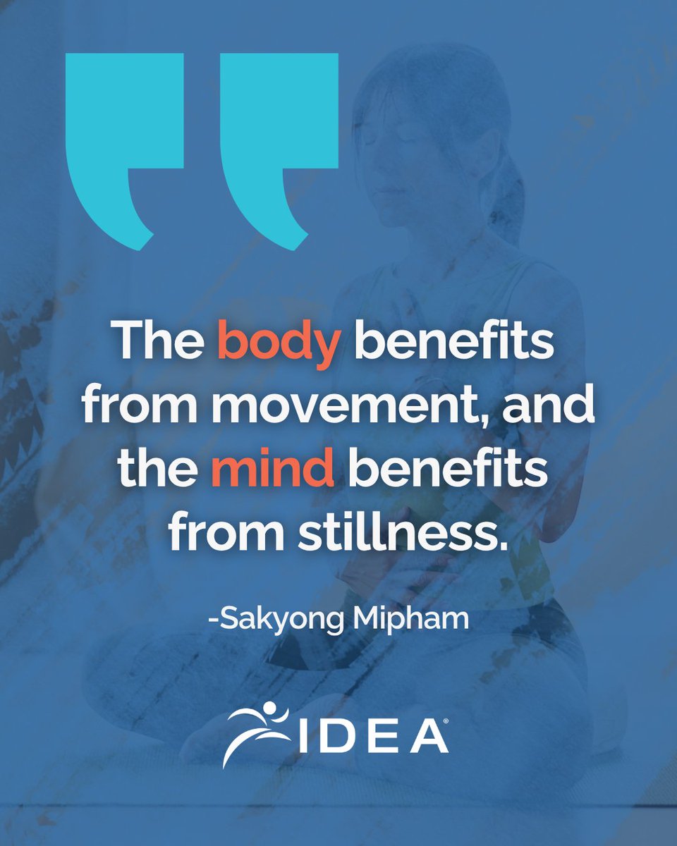 ideafit's tweet photo. Balance matters. Movement strengthens the body, while stillness restores the mind together creating sustainable well-being.
#MotivationMonday #IDEAFit #BalancedWellness #MindfulMovement #WholeHealth https://t.co/HstJDVaR1m