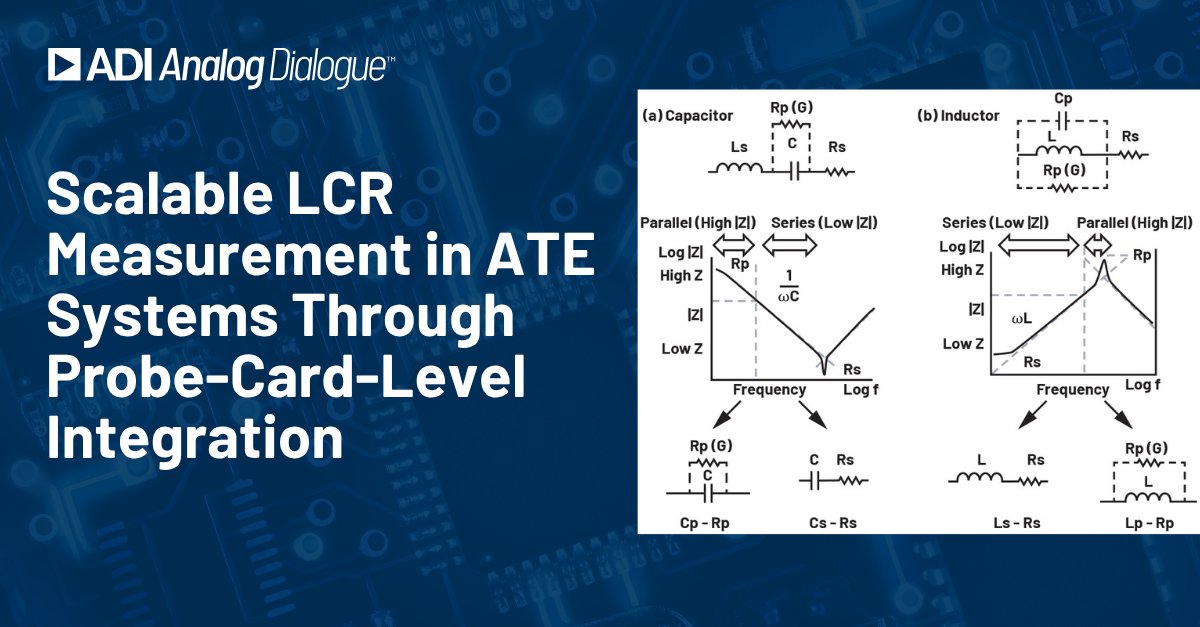 ADI_News's tweet photo. Discover how an embedded, modular LCR architecture and probe-card integration are helping enable scalable, parallel testing while improving repeatability and reducing measurement-path challenges:  https://t.co/VJRxnGIRDz https://t.co/2o8rt2V9ls