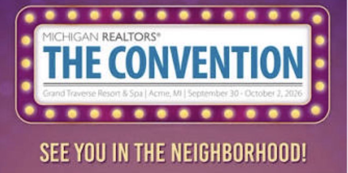 Realcompmls's tweet photo. Make sure to stop by and see us at the Michigan REALTORS® Convention! You’ll find Realcomp in Booths 1 and 2.

This year’s theme is game shows. Come and play our game and win some great prizes! Come early! Special prizes are limited! 🏆 # realcomp https://t.co/Ggwf5P2gHq