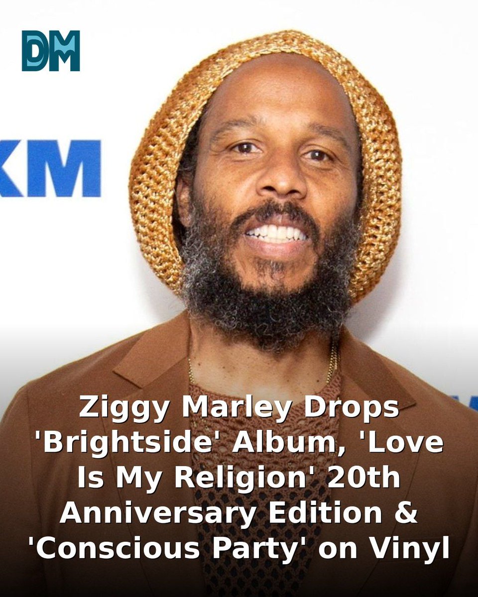 dancehallmag's tweet photo. Ziggy Marley's 'Brightside' arrives alongside a 20th anniversary 'Love Is My Religion' and 'Conscious Party' on vinyl. Past and present, side by side.

#DancehallMag #ZiggyMarley #Brightside

https://t.co/xCP1y4X3IK https://t.co/g5Gp35ftOu