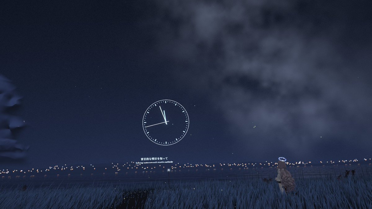 kokonoe_vrc's tweet photo. 🌐Blued memory - パーティクルライブ 「NEW PORTAL」
最後の夏の記憶
広い草原と水辺を夕日が照らす
ポールに触るとスタート!なんだけども色々案内が出てきて合わせて変化していく面白仕様
最初だけわちゃわちゃするから落ち着いて2周目もオススメ https://t.co/G94rxFUtj3