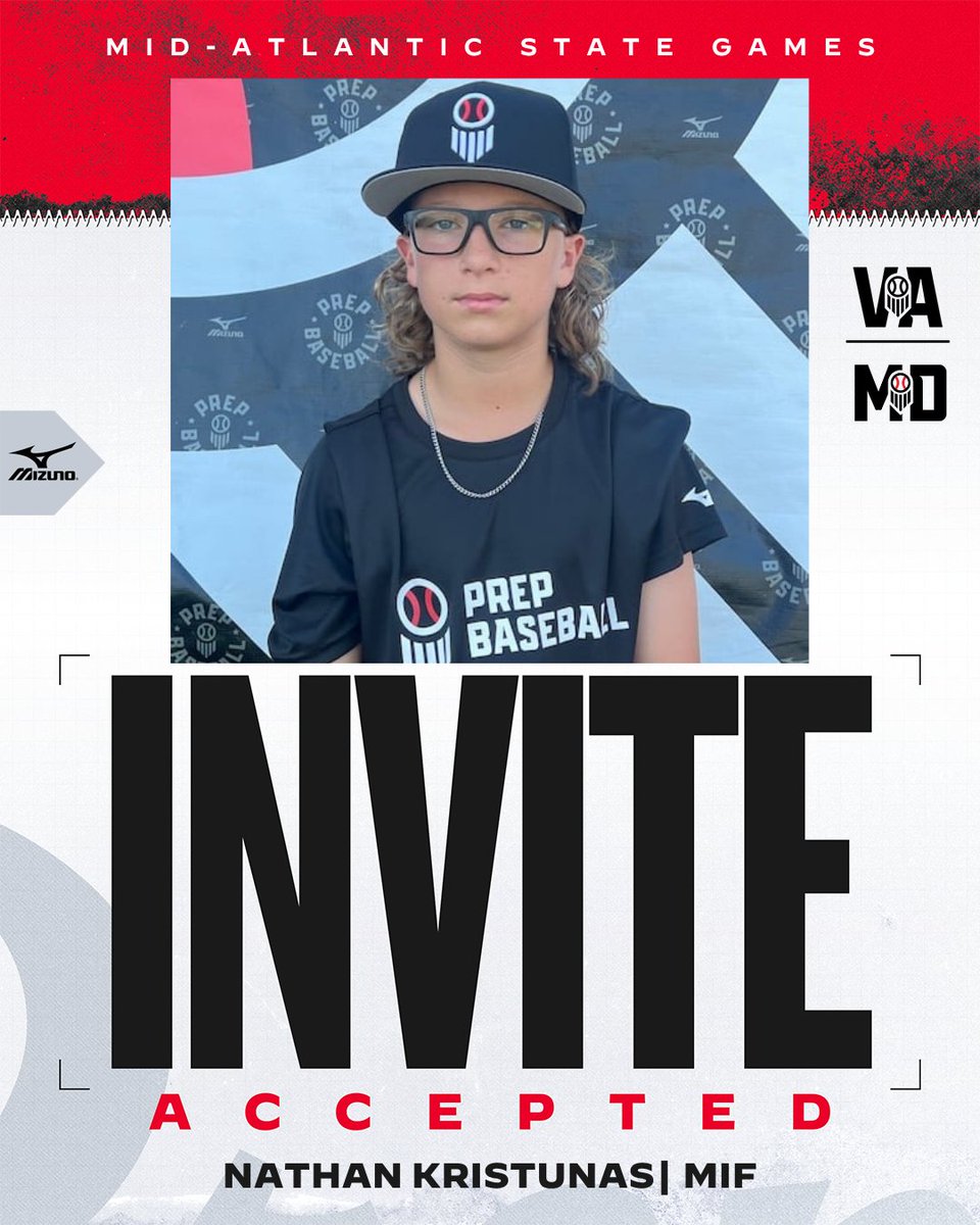 PrepBaseballMD's tweet photo. ⭐ Mid-Atlantic State Games ⭐
✅ Invite Accepted
'29 Nathan Kristunas (Sussex Tech) is 🔒 in for the #MASG26
Take a preview of his full profile here ⬇️
🔗: https://t.co/7og3HyCiFn https://t.co/NDiuCT1W8T
