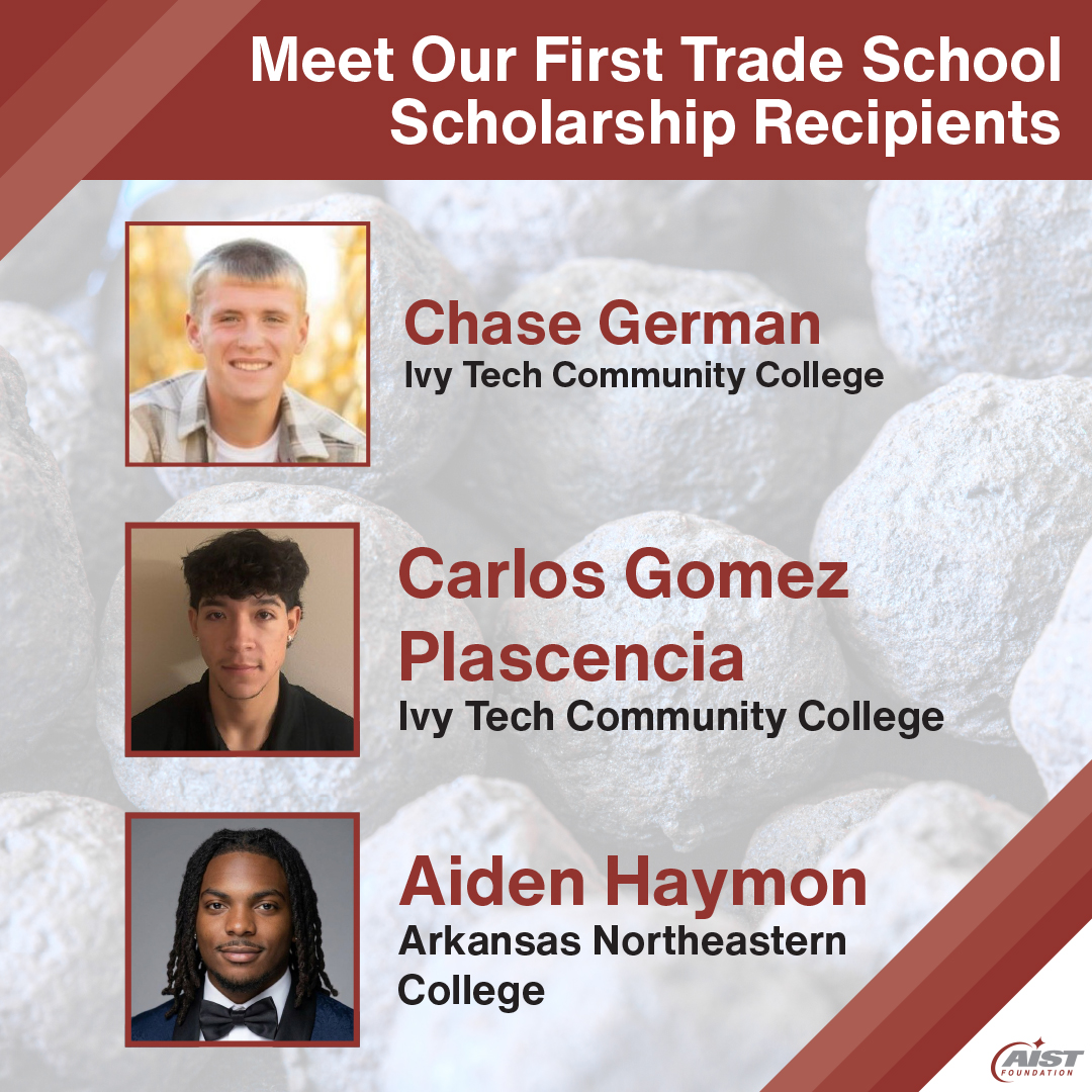 AISTech's tweet photo. We are proud to introduce the first recipients of AIST’s Trade School Scholarship — a new program designed to support students pursuing two-year degrees or certificates as they prepare for careers in the iron and steel industry.

Learn more: https://t.co/Xmep7TLdCj https://t.co/EUY5BwP9g8