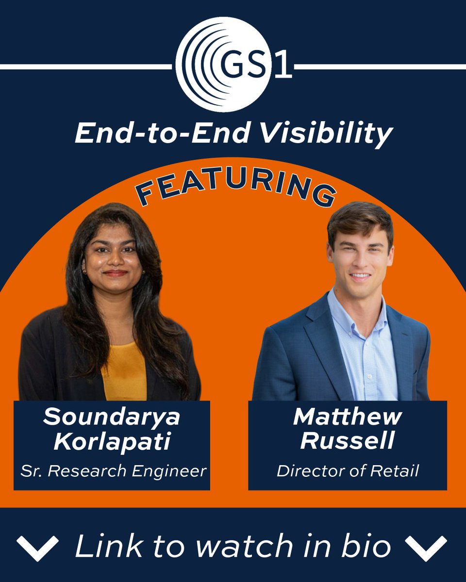 RFIDlab's tweet photo. Learn about the importance of end-to-end visibility with GS1 and our very own Matthew Russell and Soundarya Korlapati!
Check out the video here: https://t.co/tiVEbPzqKP https://t.co/HpXyjarCOz