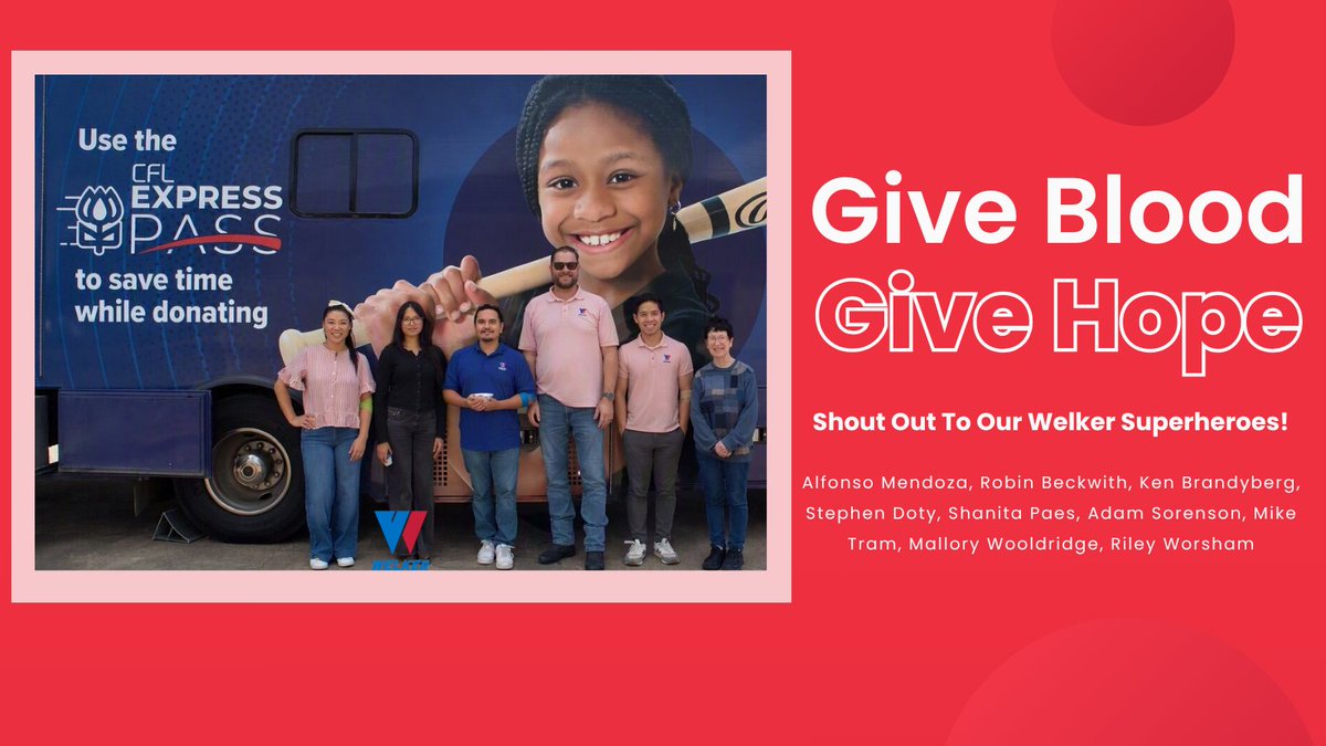 WelkerInc's tweet photo. Recently, our Welkerites rolled up their sleeves for an on-site blood drive with Gulf Coast Blood Center! 🩸

Thank you to everyone who donated and helped give hope to patients and families in our community.

Give blood. Give hope: https://t.co/ZTX8dizzNt

#GiveBloodGiveHope https://t.co/mUIUdQWO7F
