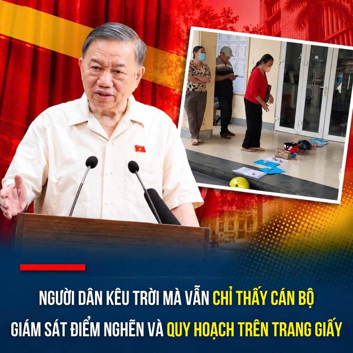 chantmmedia's tweet photo. GIÁM SÁT ĐIỂM NGHẼN, ĐỪNG ĐỂ NGƯỜI DÂN KÊU TRỜI MÀ VẪN CHỈ THẤY QUY HOẠCH TRÊN GIẤY

Ngày 27/9/2026, Tuổi Trẻ đăng bài “Bộ Chính trị: Giám sát những vấn đề bức xúc, nổi lên mà Nhân dân quan tâm”, thông tin Kết luận 96-KL/TW yêu cầu Quốc hội khóa XVI tập trung vào những “điểm nghẽn của điểm nghẽn”, vấn đề bức xúc mà cử tri và Nhân dân quan tâm, đồng thời tăng trách nhiệm giải trình và phòng ngừa vi phạm từ sớm. Nhưng câu hỏi đặt ra: nếu dân đã kêu trời, giám sát sẽ bắt đầu từ đâu và ai phải trả lời?

Quy hoạch phân khu đô thị sông Hồng đang được Hà Nội lấy ý kiến từ ngày 7 đến 26/9. Ngày 11/9, Báo Tuổi Trẻ ghi nhận người dân yêu cầu công bố rõ khu dân cư nào được giữ lại, hạn chế giải phóng mặt bằng và làm rõ tái định cư. Ngày 12/9, Chủ tịch Hà Nội Vũ Đại Thắng tiếp tục yêu cầu phải hoàn thành tái định cư, hạ tầng thiết yếu trước khi di chuyển dân. Vậy giám sát phải nhìn vào ranh giới thu hồi, phương án bồi thường, nơi ở mới và sinh kế sau di dời, chứ không chỉ nhìn vào phối cảnh những đại lộ tương lai.

Dự án Trục đại lộ cảnh quan sông Hồng có sơ bộ tổng mức đầu tư hơn 737.000 tỷ đồng, dự kiến triển khai 2026-2038. KTS Trần Huy Ánh cảnh báo giá trị cốt lõi không phải xây bao nhiêu công trình đồ sộ mà phải phát triển theo tinh thần “thuận thiên”, đặt con người và hệ sinh thái ở trung tâm.

Quốc hội ngày 24/8 đã thông qua nghị quyết cho phép di chuyển hai di tích để làm đường kết nối sân bay với Hà Nội, đồng thời yêu cầu chỉ di chuyển khi thực sự cần thiết, bảo tồn tối đa giá trị và có tham vấn người dân.

Nếu Kết luận 96 nói phải giám sát những điều dân bức xúc, dự án sông Hồng và Gia Bình chính là những bài kiểm tra không thể né tránh. Người dân không cần thêm những khẩu hiệu rất đẹp. Họ cần biết mất đất bao nhiêu, được bồi thường thế nào, tái định cư ở đâu, dự án tốn bao nhiêu, ai chịu trách nhiệm và nếu lời hứa không thành ai sẽ là người chịu trách nhiệm ?

Giám sát mà không chạm được vào những câu hỏi ấy rất dễ biến thành một vòng tròn quen thuộc: dân kiến nghị, cơ quan ghi nhận, dự án tiếp tục, rồi dân lại tiếp tục kêu trời.

#duansonghong #bochinhtri #quochoi #chantroimoi