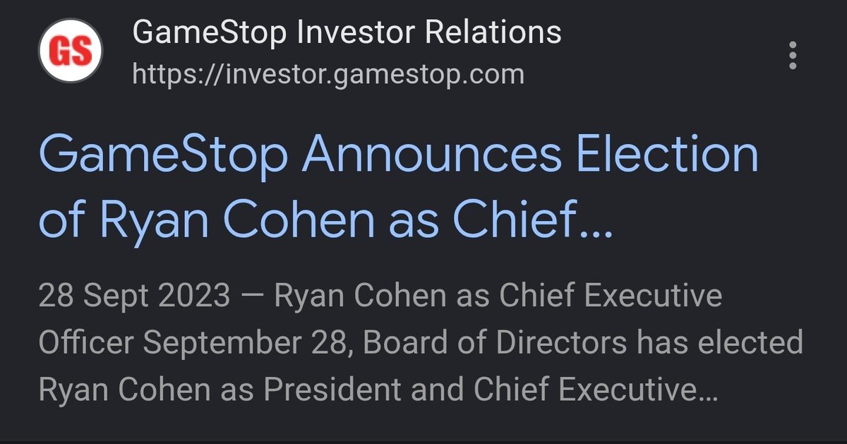 PhantomBlack699's tweet photo. Happy Three Years As CEO of GameStop to Ryan Cohen $GME https://t.co/tBy9DLHKli